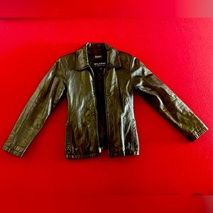 Wilson Thinsulate Leather Jacket Women’s Size XS Black Belted
